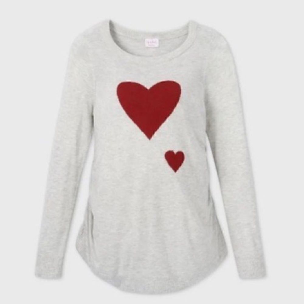 NWT Isabel Maternity by Ingrid & Isabel Pullover Sweater Valentines Day Love
